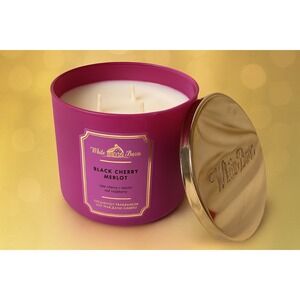White Barn Bath & Body Works Black Cherry Merlot 3 Wick Candle